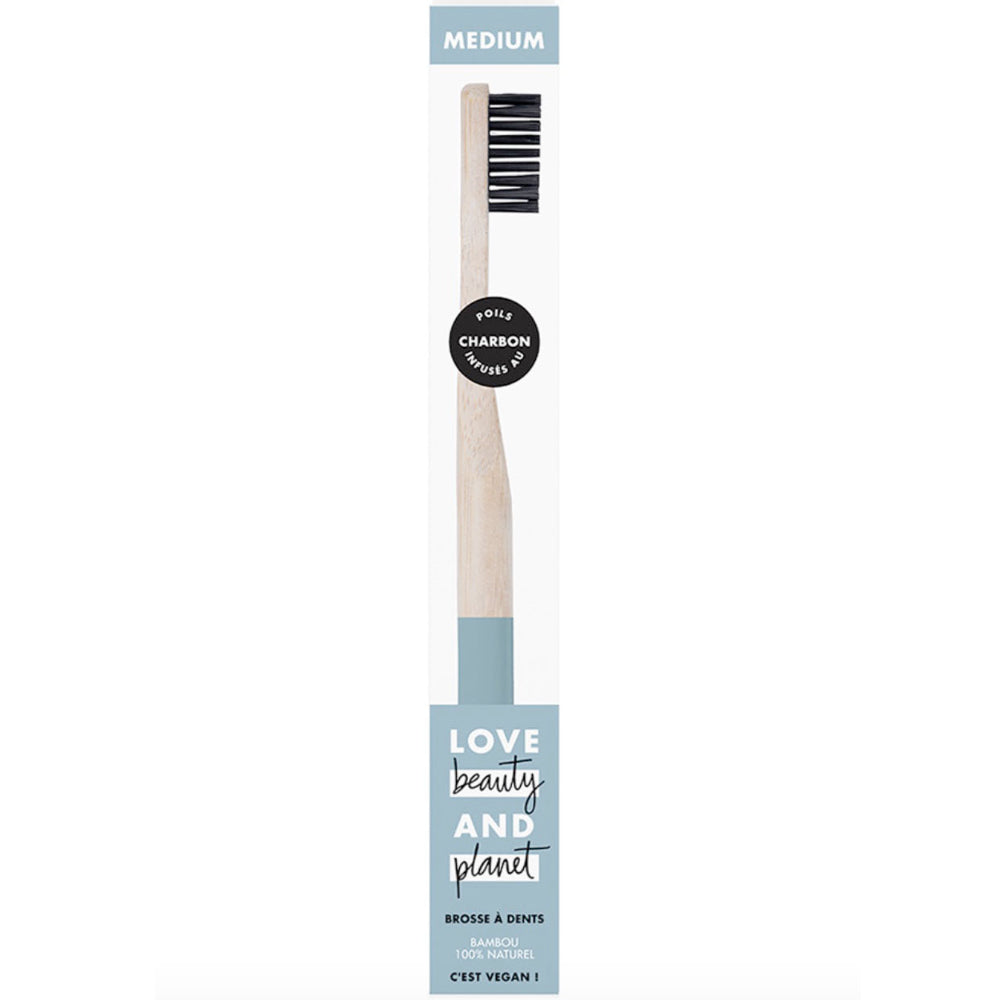 🔹 Love Beauty & Planet – Brosse à Dents en Bambou Medium – Bleu